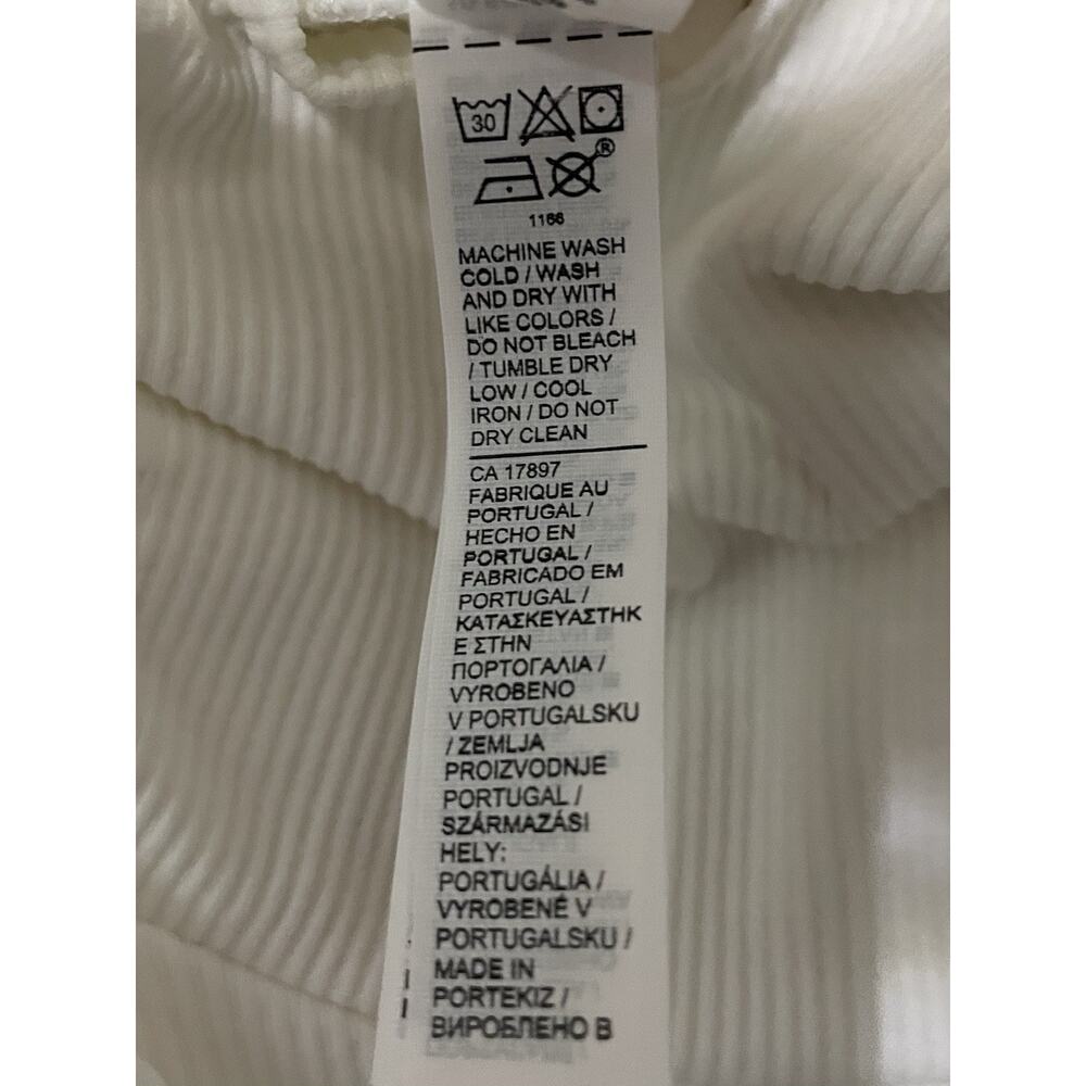 Athleta Flurry Blizzard Rib Turtleneck Large Bright White Seamless Stretch - Picture 9 of 9